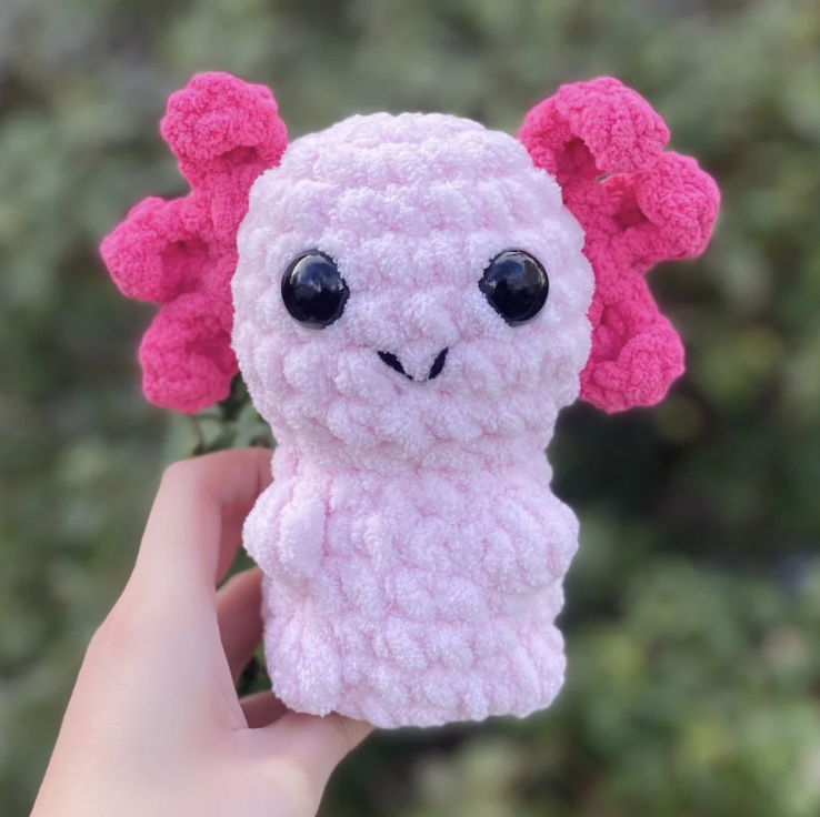 Mini Crochet Axolotl - Free No-Sew Amigurumi Pattern — The Mary Jay
